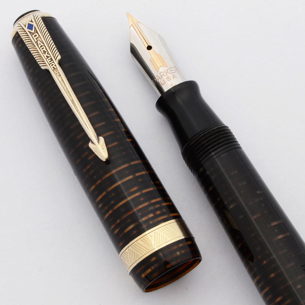 Parker Vacumatic Long Major Fountain Pen (1942) - Golden Pearl