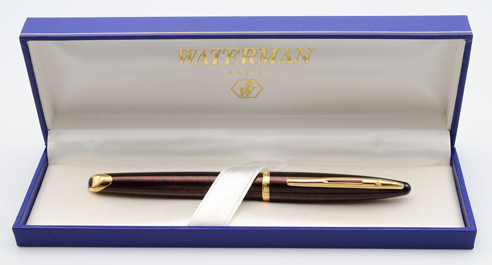 Waterman Carene Fountain Pen - Amber Shimmer, C/C, Medium 18k Nib