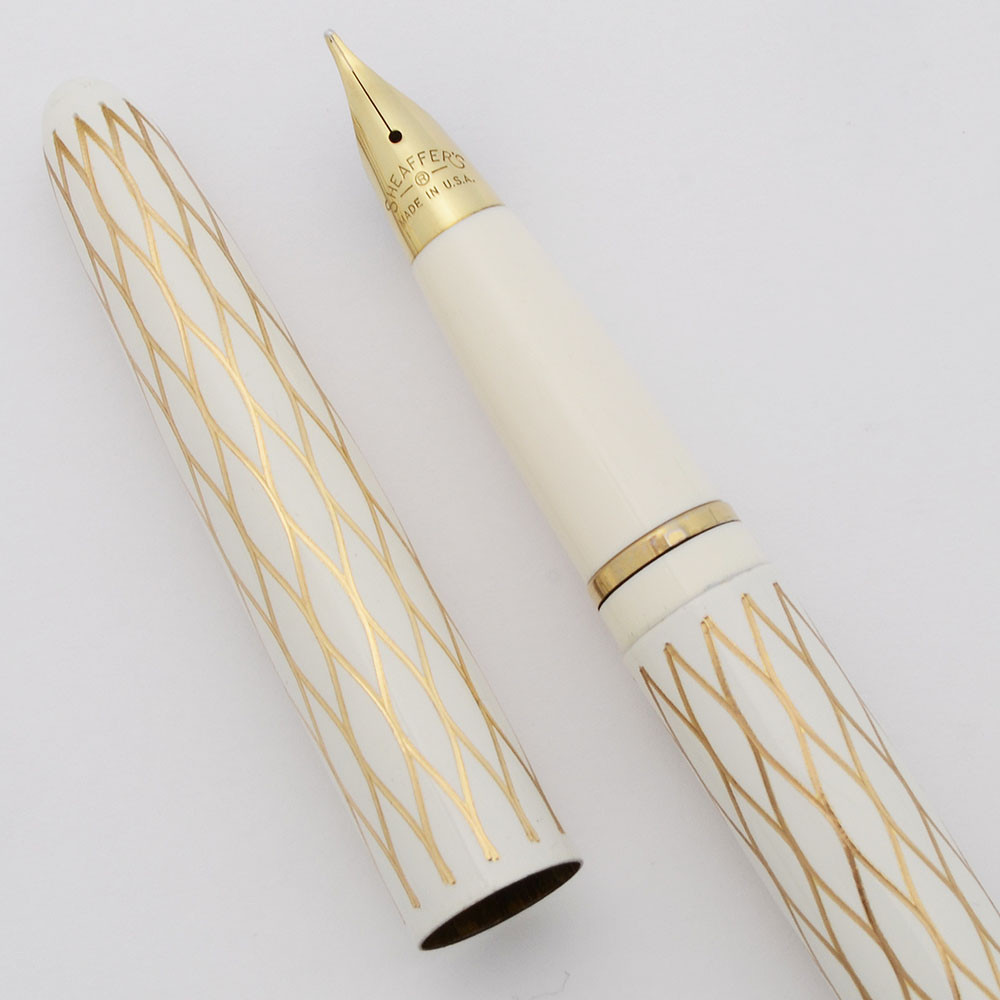 シェーファー　万年筆　Lady Sheaffer Skripsert III Lady Sheaffer X Skripsert Fountain Pen (1959) - Tulle White