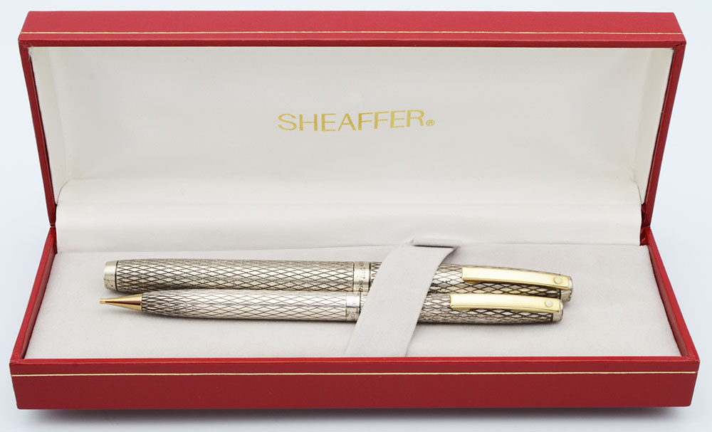 Sheaffer Silver Imperial 2-Piece Set - Sterling Diamond Design