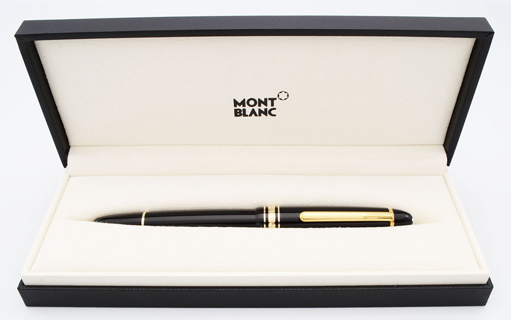 Montblanc Meisterstuck 146 Rollerball (Post-1989) - Black w Gold Trim (Excellent + in Box, Works Well)