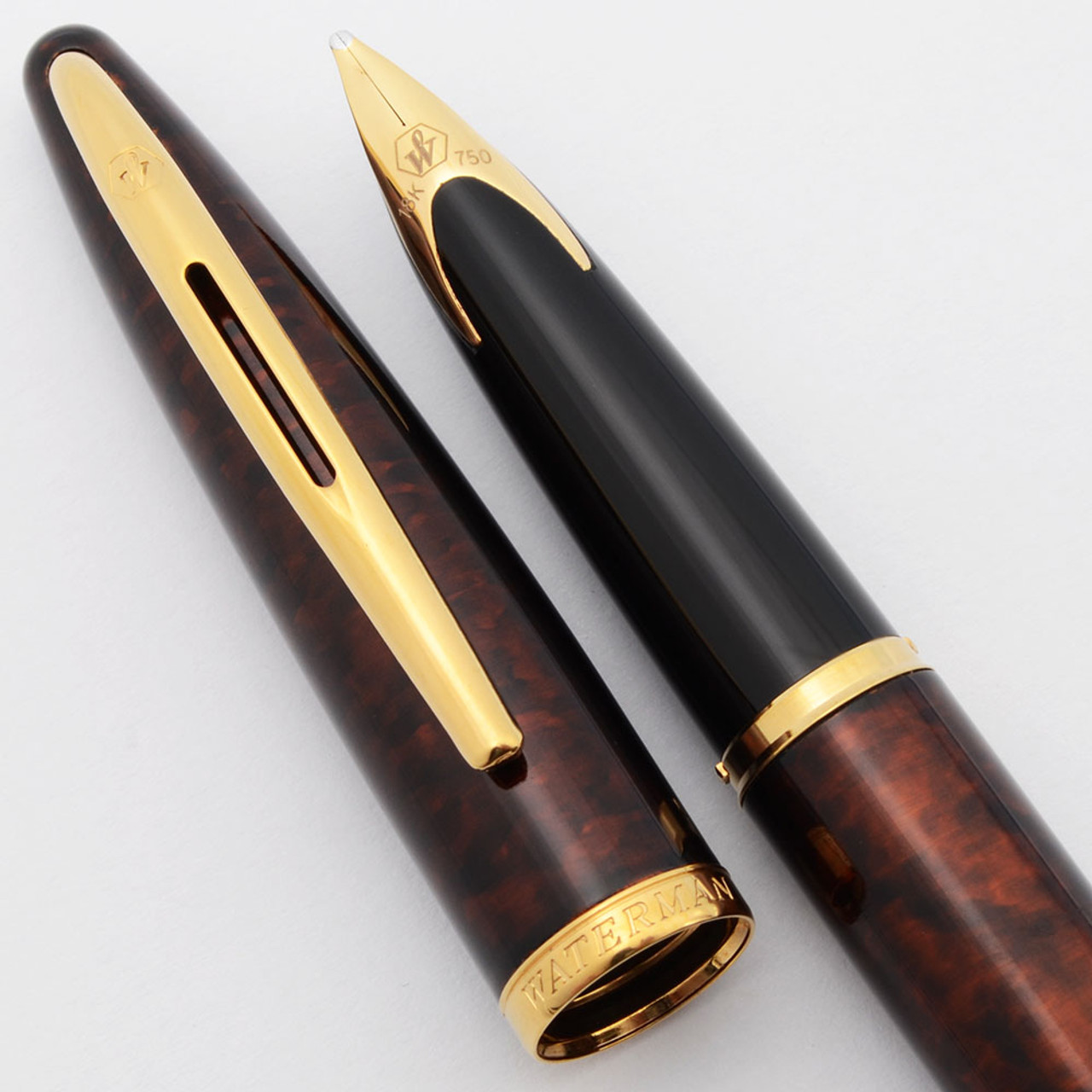 Waterman Carene Fountain Pen - Amber Shimmer, Broad 18k Nib