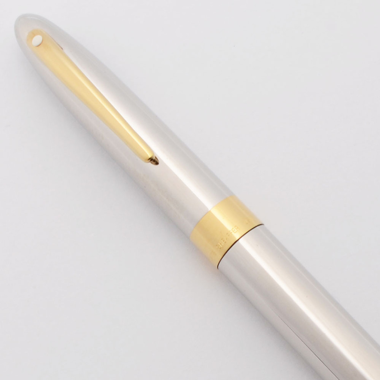 Sheaffer Crest (Reissue) #594 Ballpoint - Palladium w/Gold Trim (New Old Stock in Box)