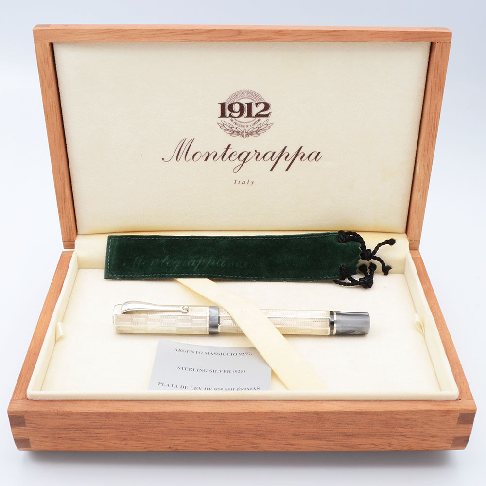 その他 MONTEGRAPPA Privilege Deco Pearl Gray Montegrappa Privilege Deco (Large) Rollerball Pen - Faceted