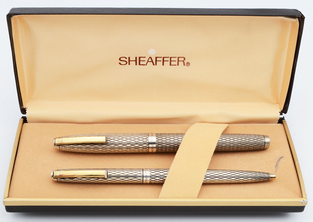 Sheaffer Silver Imperial Fountain and Ballpoint Set (1970s