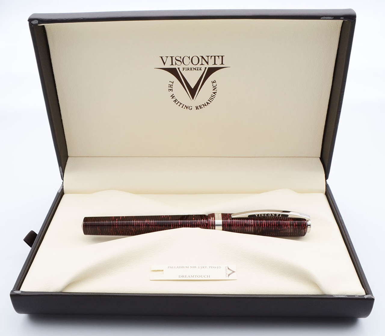 GALLERY VISCONTI ピンク/ブラック Visconti Wall Street Fountain Pen - Red Pearl Celluloid, C/C