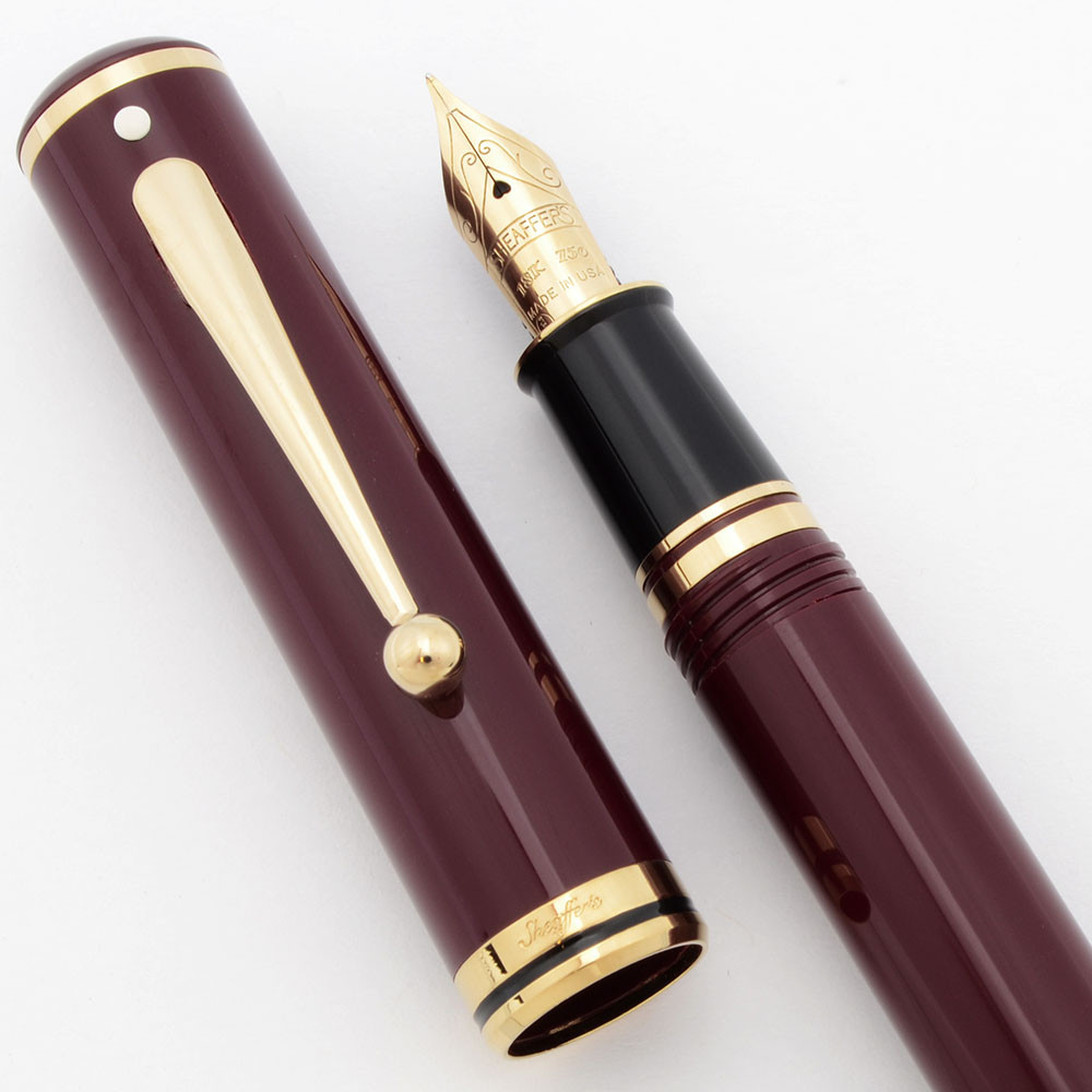 Sheaffer Connaisseur Fountain Pen (1998) - Red w Gold Trim, C/C