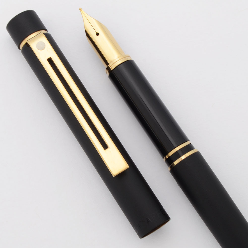 Sheaffer TARGA 1003S Slim Fountain Pen - Matte Black, Gold Trim