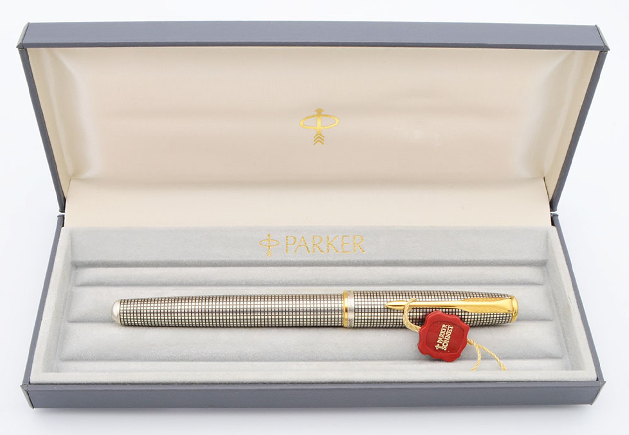 Parker Sonnet I Rollerball Pen (1994) - Sterling Silver Cisele (Excellent + in Box, Works Well)