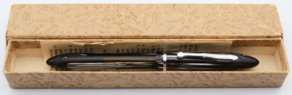 Sheaffer Junior Balance (1930s) -  Grey Striated,  Vac-Fil, "Junior"  Semi-Flex Nib (Very Nice, In Box, Restored)