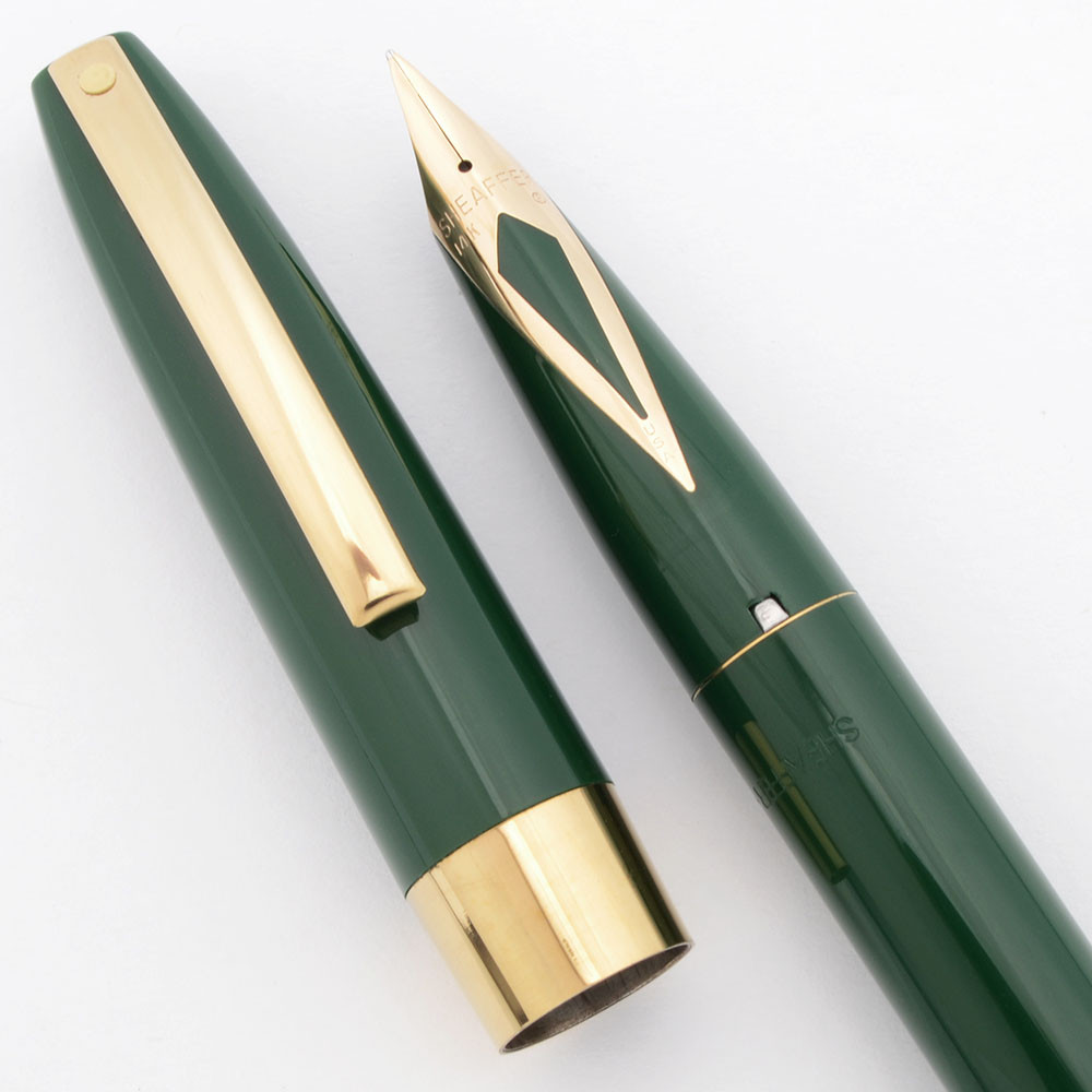 Sheaffer Imperial IV Touchdown Fountain Pen (1960s) - Green w/GT