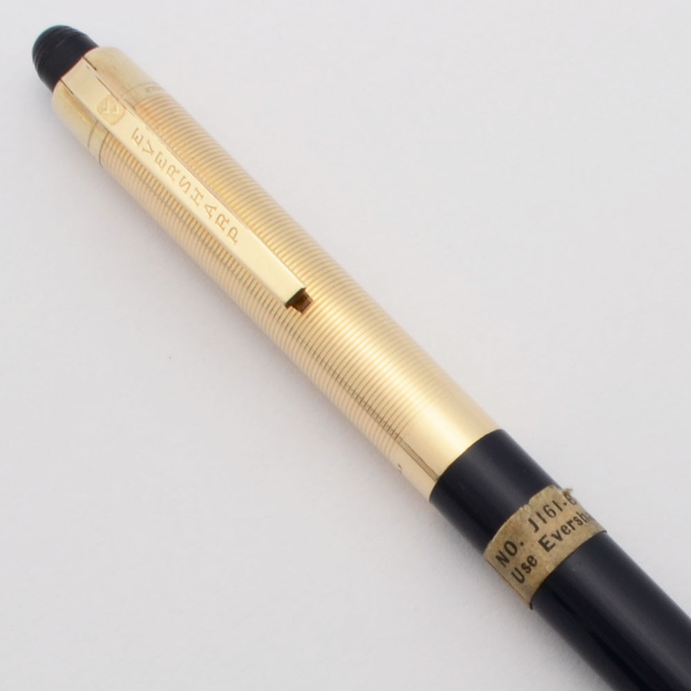 Eversharp Skyline Mechanical Pencil  (1940s)- Blue w Gold Ringed Cap, 1.1mm Leads (Excellent, Works Well)