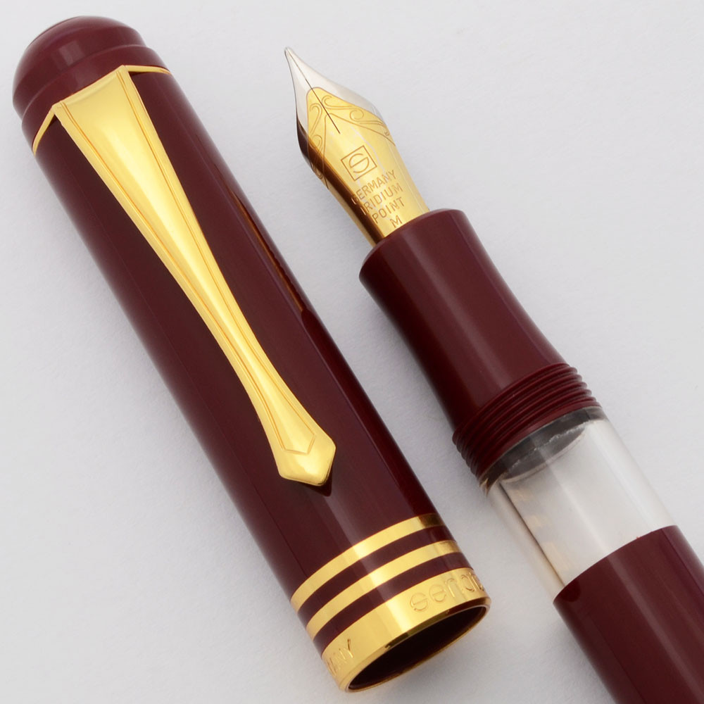Senator Modern Fountain Pen - Red w GT, Piston Filler, Medium