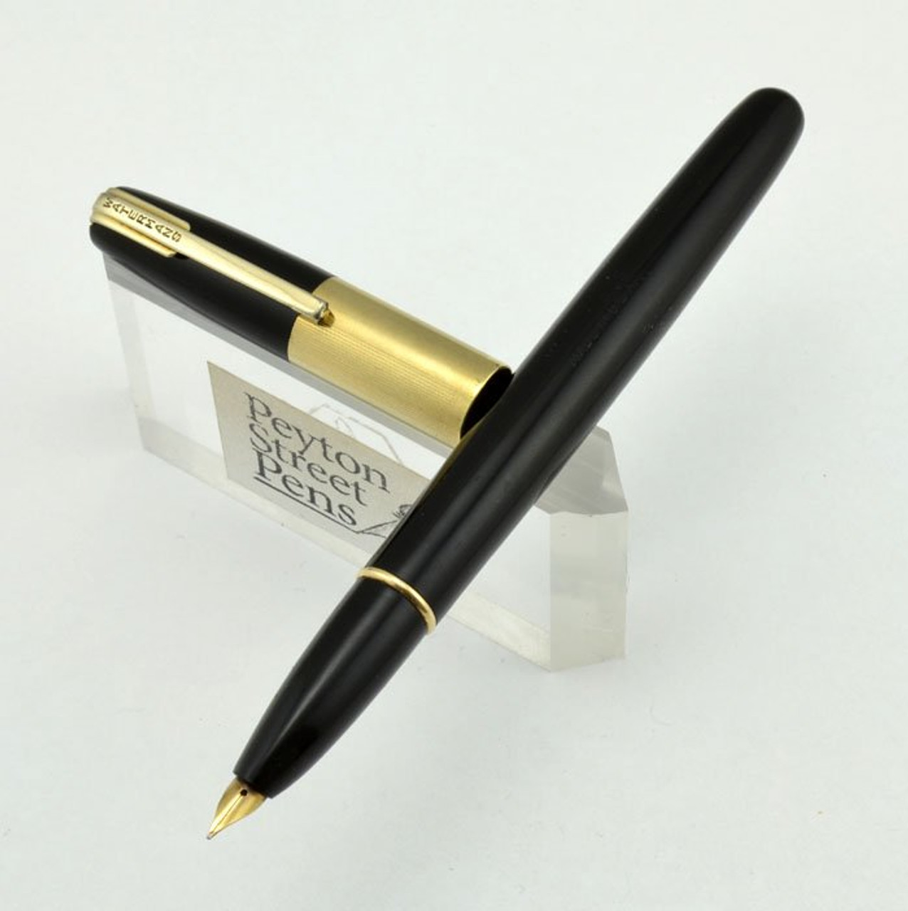 Waterman Taperite Citation Fountain Pen - Black, Medium (Excellent, Restored)