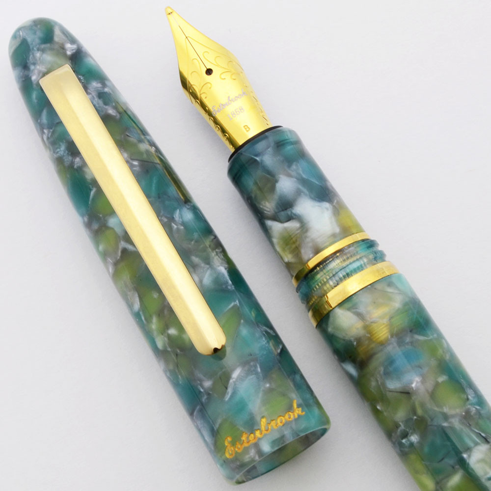 Esterbrook Estie Fountain Pen - Sea Glass w GP Trim, Broad Nib (Like New in Box, Works Well)