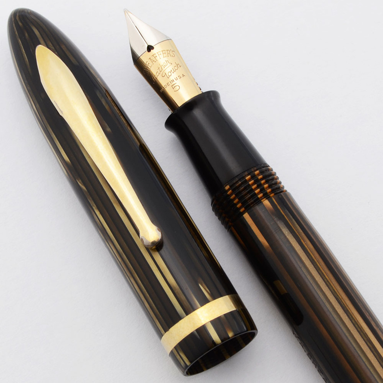 Sheaffer Balance. 4 different standard diameter Golden Brown pens. -  SHEAFFER (USA Big Five) - Fountain Pen Board / FPnuts