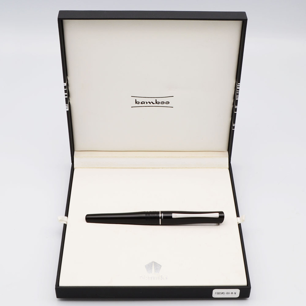 Namiki Bamboo Fountain Pen - Black Resin, Rhodium Plated Trim, Medium  (Excellent in Box, Works Well)