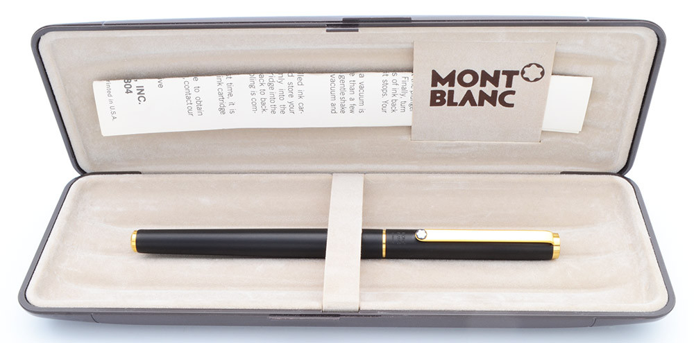 Montblanc Noblesse Slimline Fountain Pen (1970s)- Matte Black w