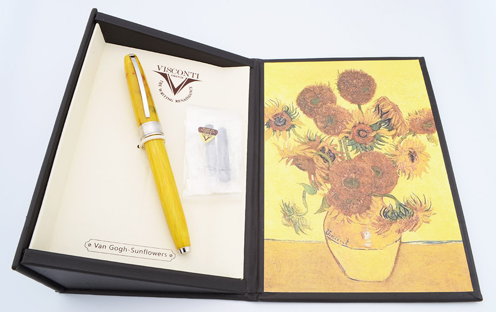 Visconti Van Gogh Sun Flowers Eco Rollerball Pen (2011) - Vegetal Resin,  Liquid Ink System (Excellent +,  in Box, Works Well)