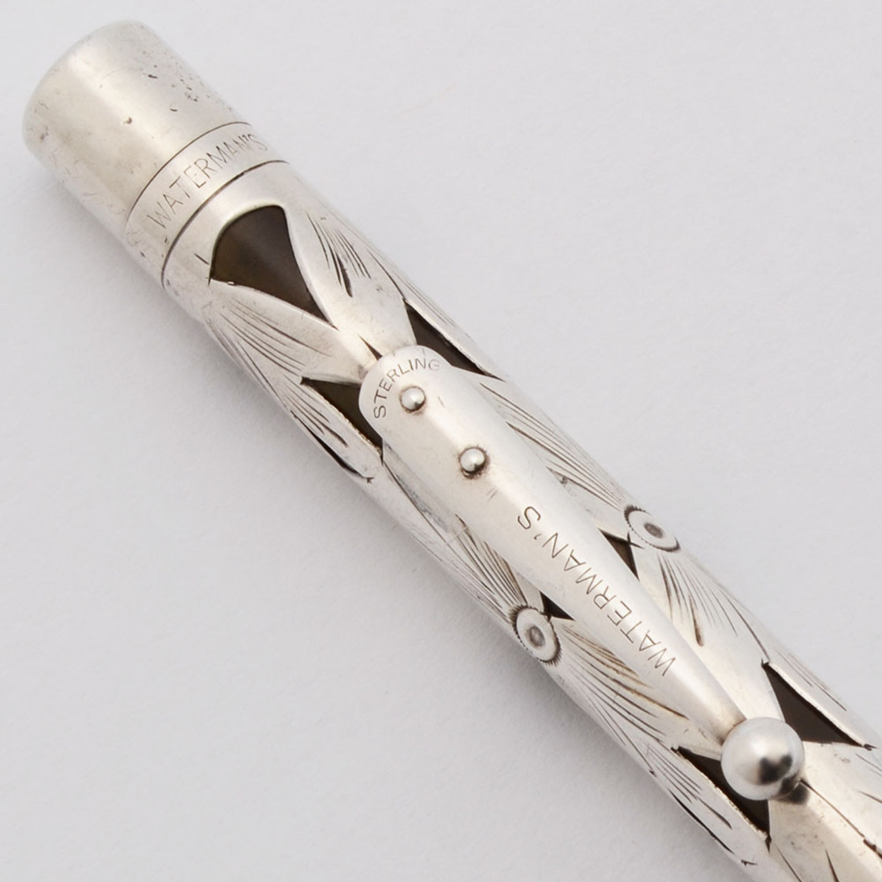 Waterman 452-1/2 Mechanical Pencil - Sterling Filigree Basketweave, 1.1mm Leads (Excellent, Works Well)