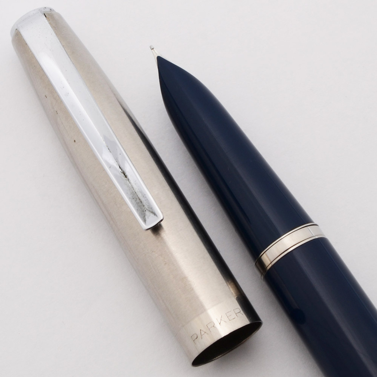 Parker 21 Fountain Pen (1954-65) - Trough Clip, Navy Blue , Aerometric ...
