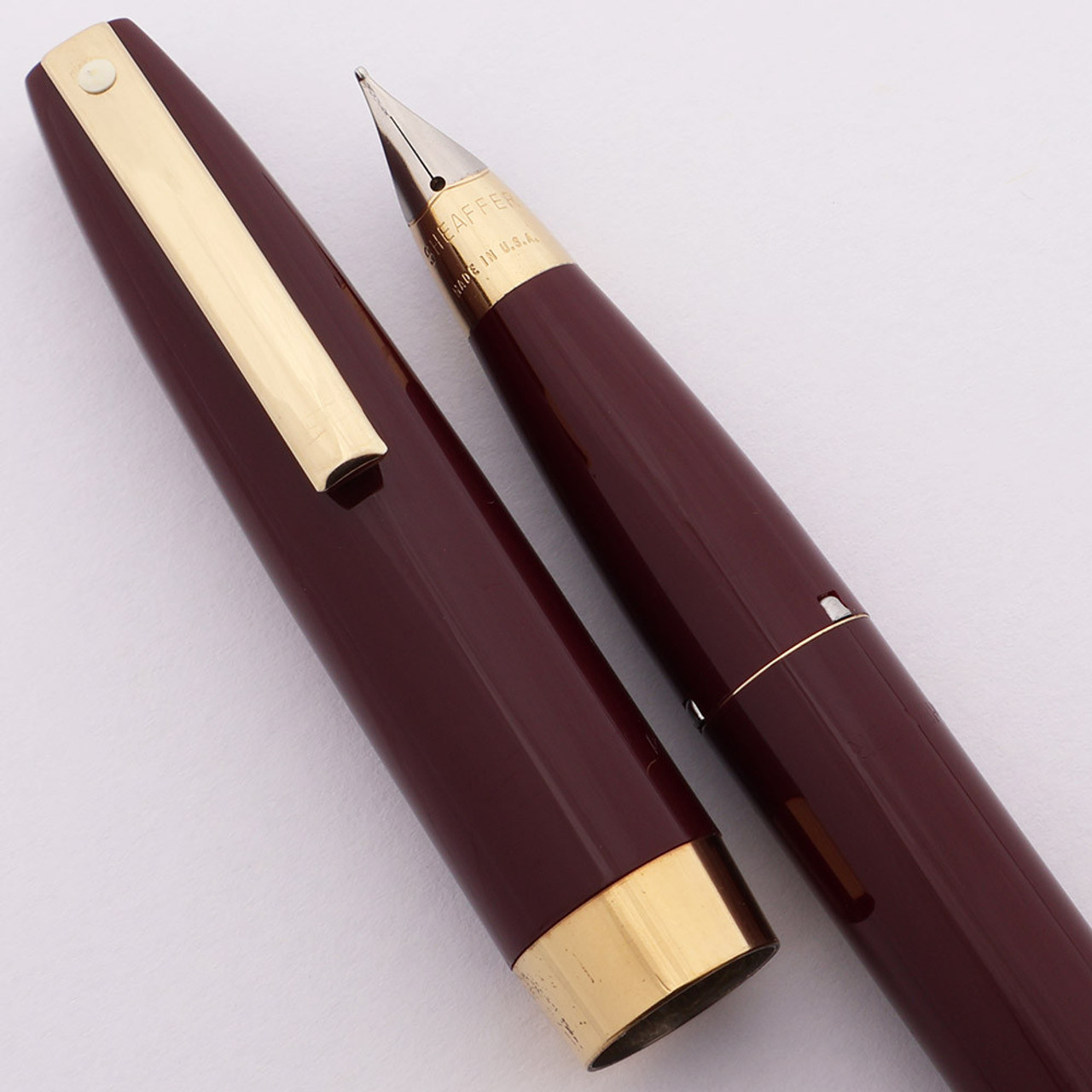 Sheaffer Imperial III Fountain Pen - Burgundy, Cartridge/Converter Version (Like New, Works Well)