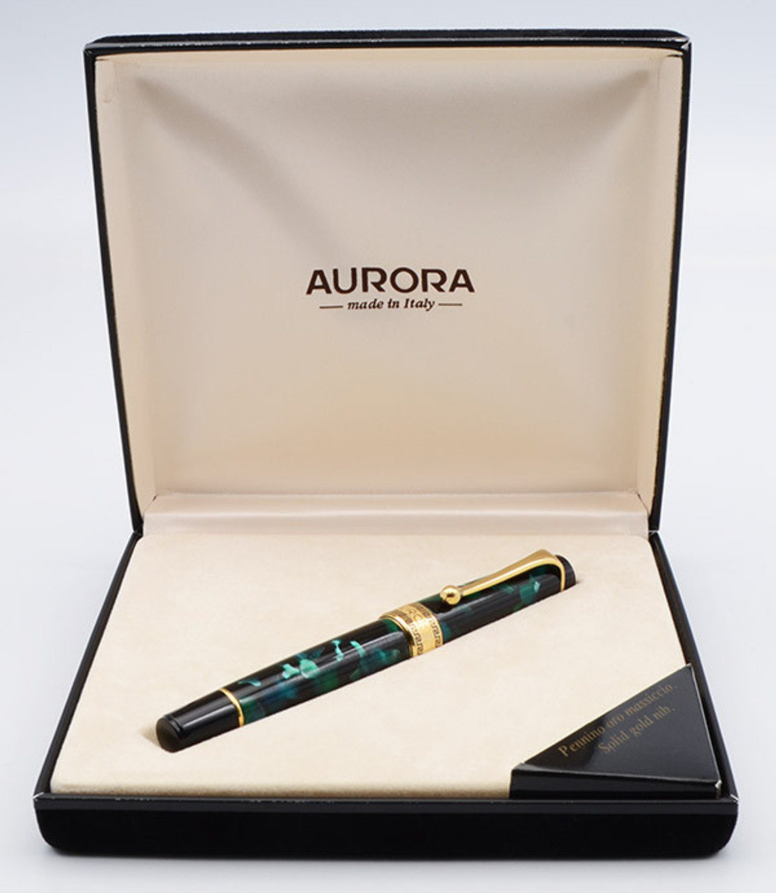 Aurora Optima Fountain Pen - Emerald Green Auroloide, Medium