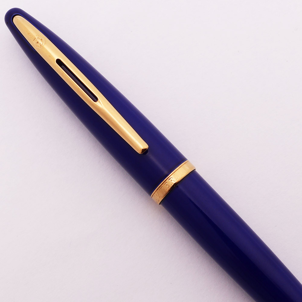 Waterman Carene Ballpoint Pen - Abyss Blue, Gold Trim (Excellent