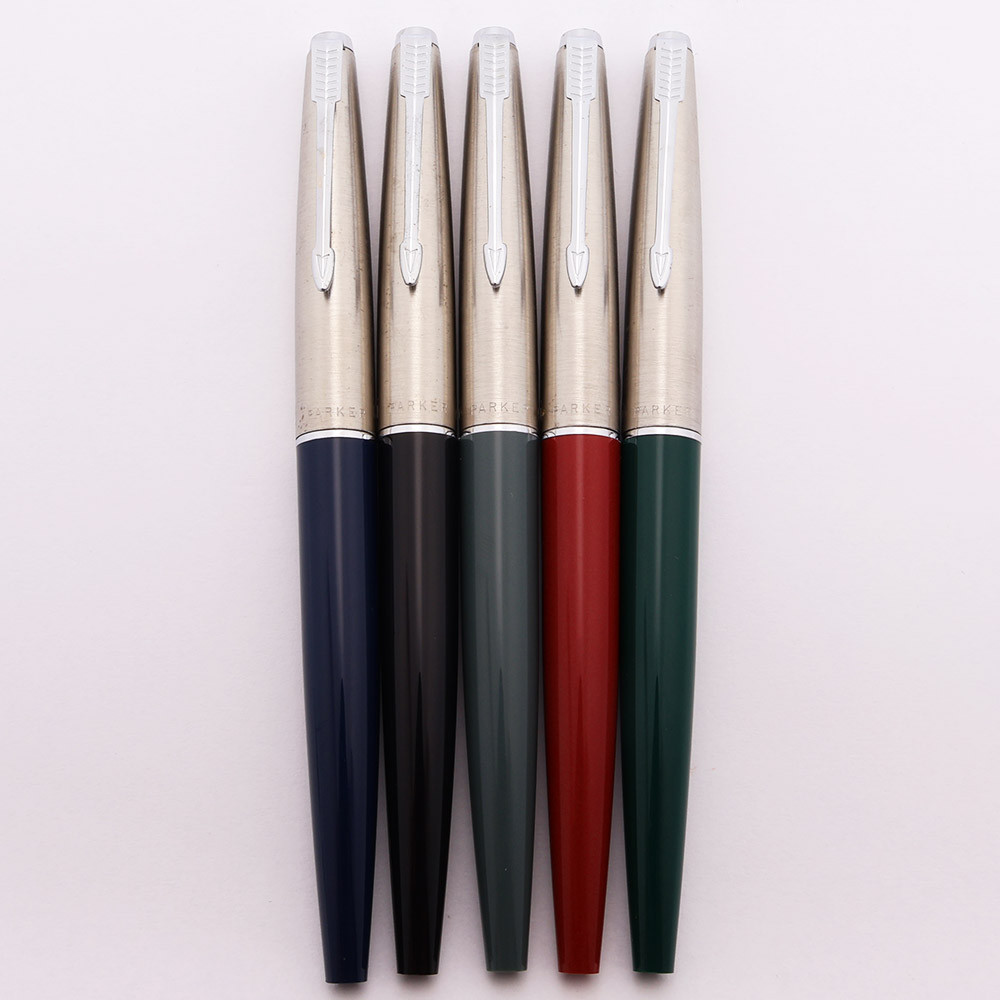 Parker 45 CT Fountain Pen - Mixed Colors, Chrome Trim, Fine Steel