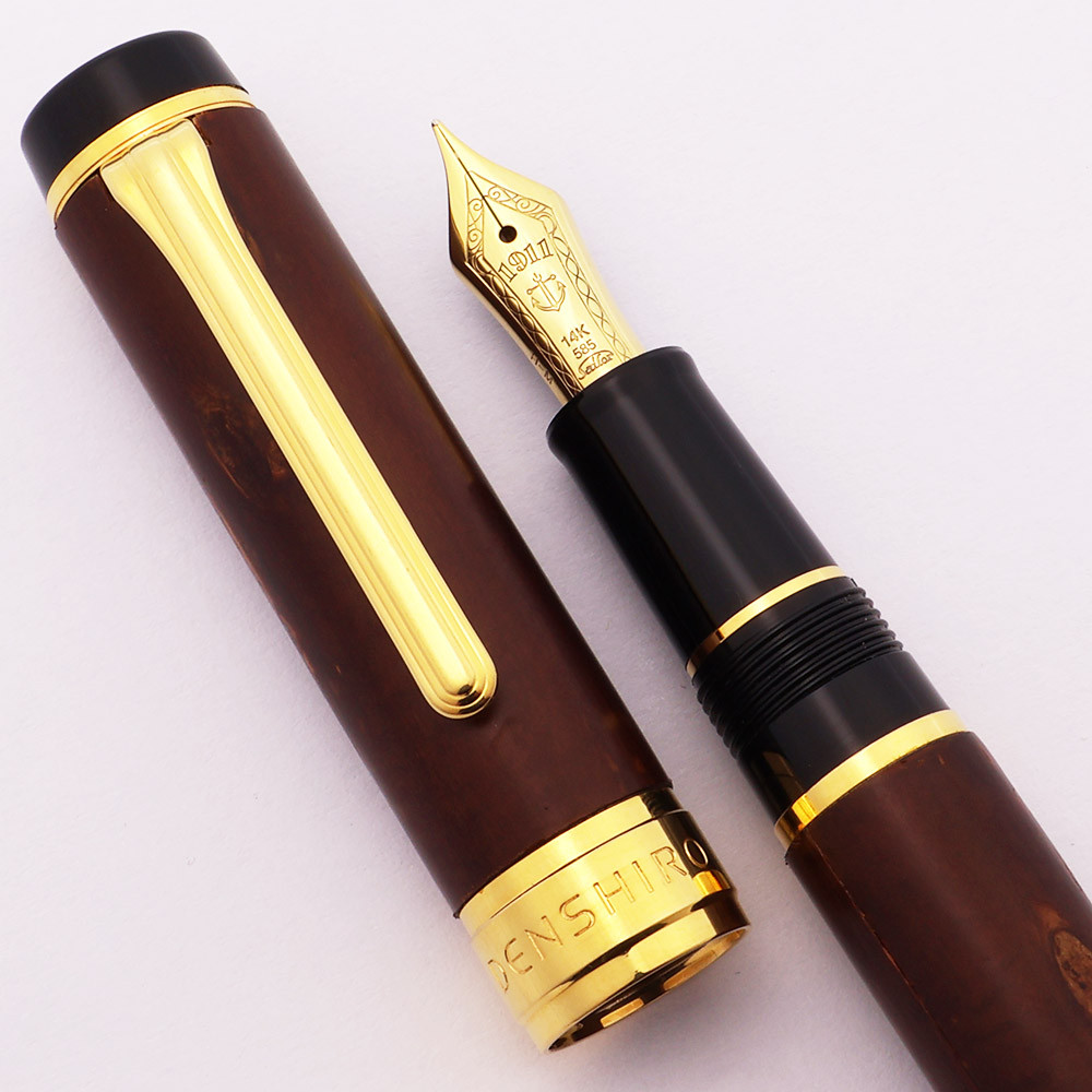 Sailor Precious Wood Fountain Pen - Kabazaiku Cherry Wood, Gold