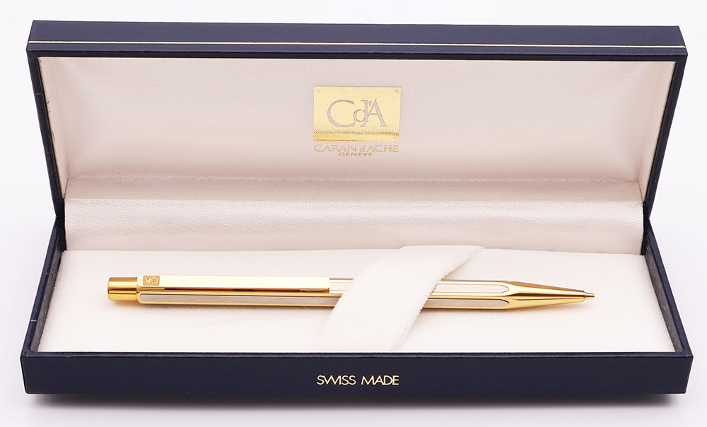 Caran D'Ache Ecridor Mechanical Pencil - Stainless Steel + Gold