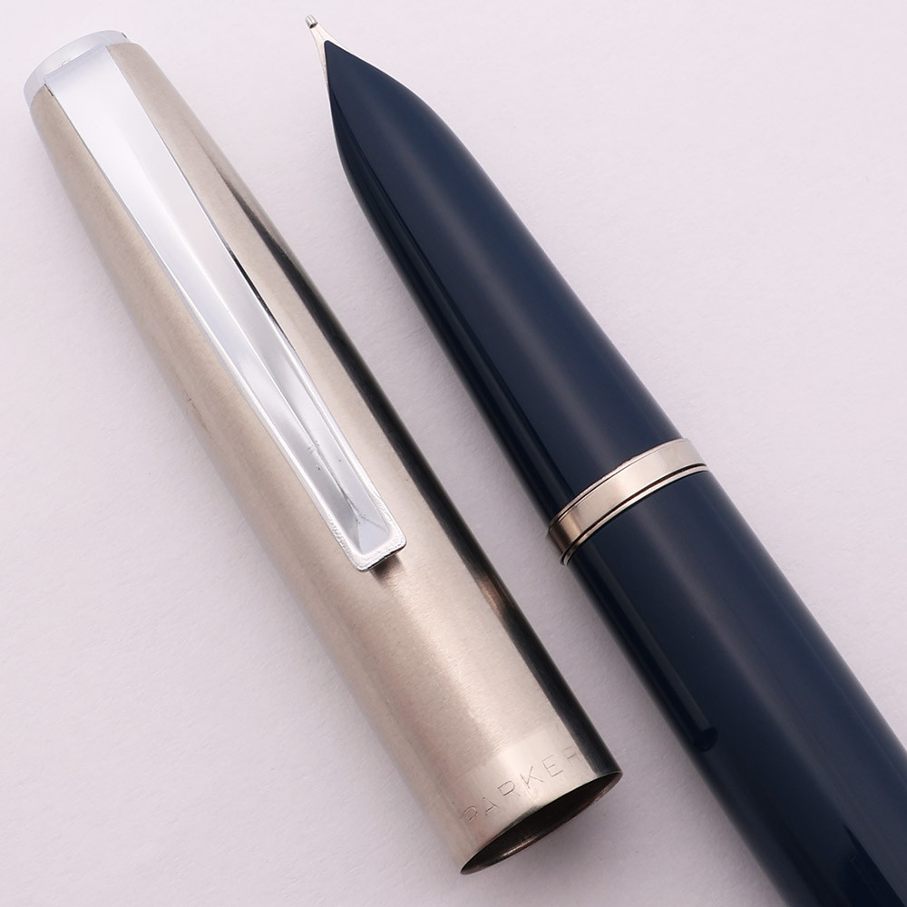 Parker 21 Fountain Pen (195465) Trough Clip, Blue , Aerometric