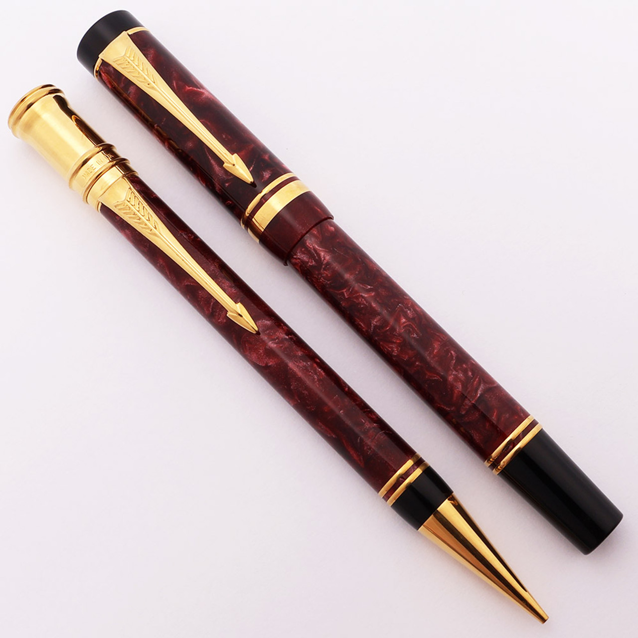 大得価大人気PARKER Duofold Marble Red ボールペン 筆記具