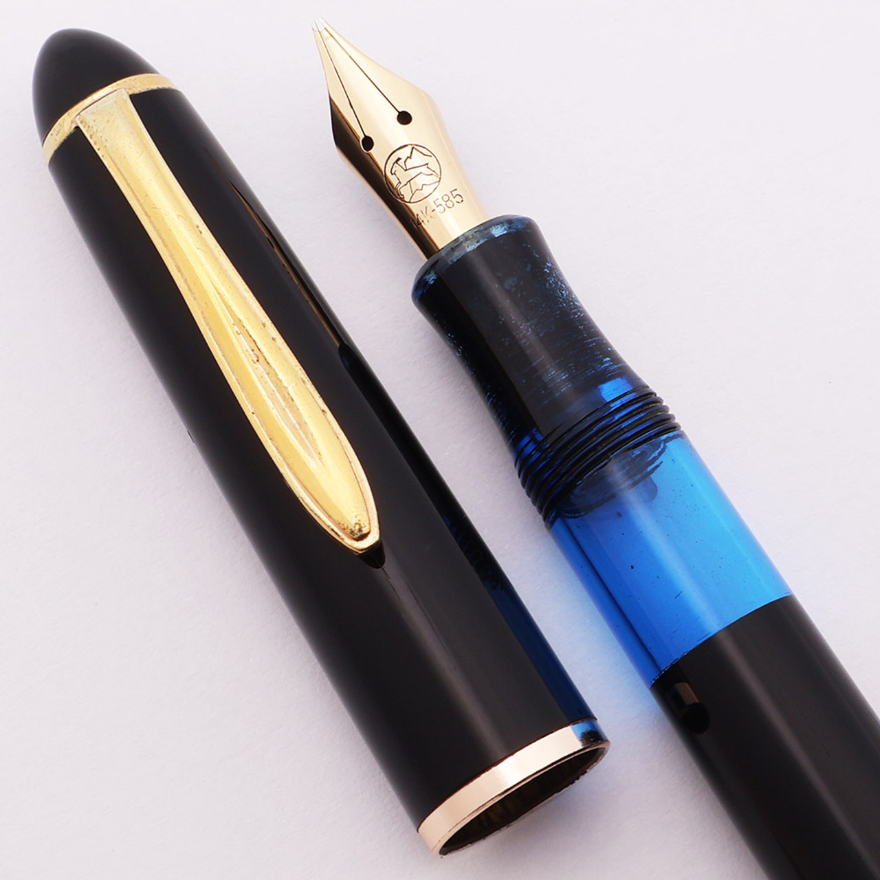 Avalon Fountain Pen - Unknown Model, Black w GT, Piston Filler 