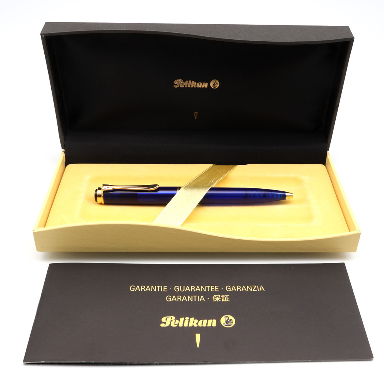 Pelikan K600 Ballpoint Pen (for Sony Malaysia) - Transparent Dark Blue, Gold Trim (Excellent in Box, Works Well)
