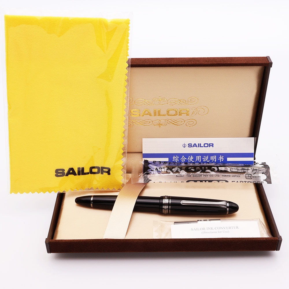 Sailor 1911L Fountain Pen Black Luster, Large Size, Extra-Fine