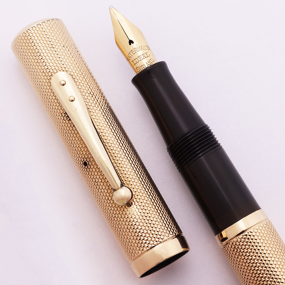 Waterman 552 Fountain Pen (UK-Canada, 1920s) - 9k Gold Barleycorn