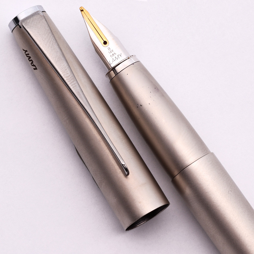 Lamy Studio Fountain Pen (2000s) - Matte Palladium, Chrome Trim, C