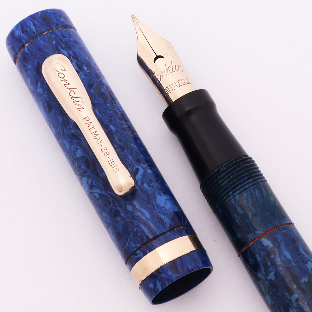 Conklin Endura Standard Fountain Pen - Lapis, Medium-Fine Endura Nib (Excellent +, Restored)