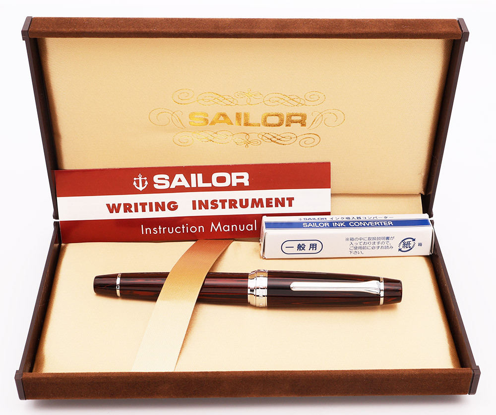 Sailor Pro Gear 21k Fountain Pen - Red-Black Classic Marble
