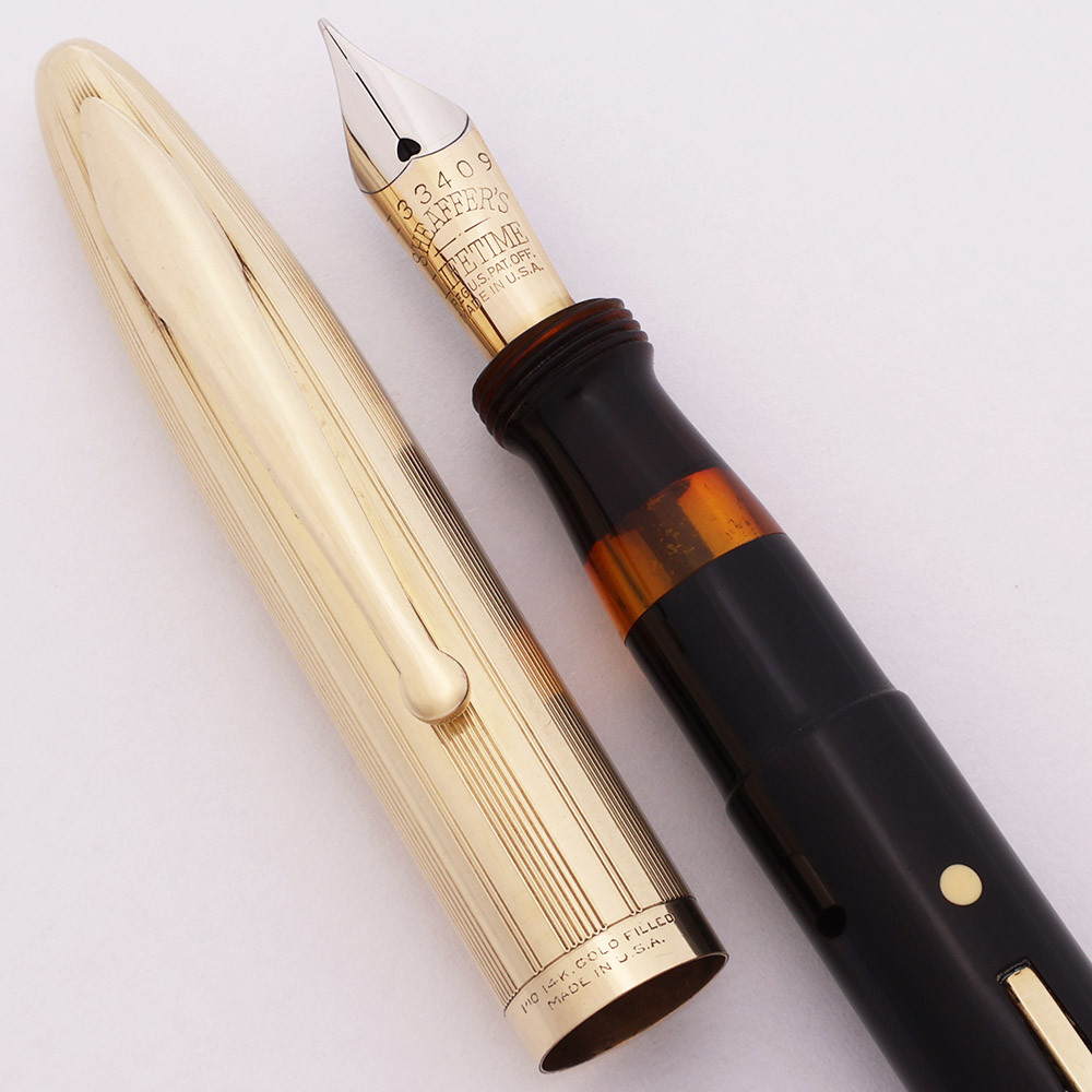 Sheaffer Crest 1275 Fountain Pen (1937-41) - Black w Gold Filled