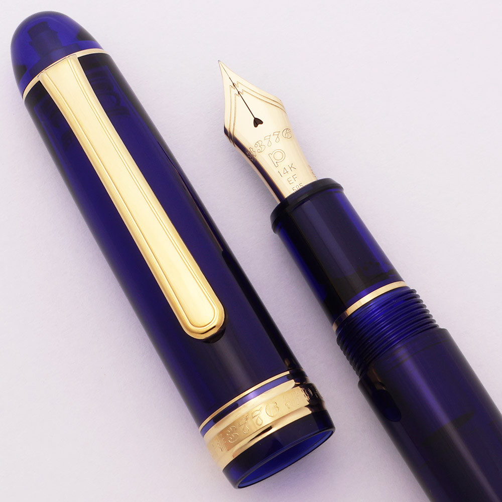 Platinum 3776 Century Fountain Pen - Chartres Blue w/Gold Trim, C