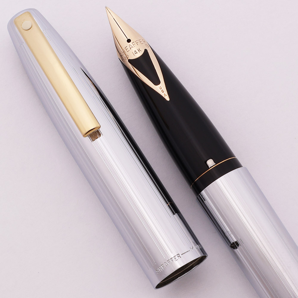 SHEAFFER 万年筆 14K AUST. SILVER<No.303> Sheaffer Imperial 506XG Fountain Pen (1970-80s)- Shiny Chrome w