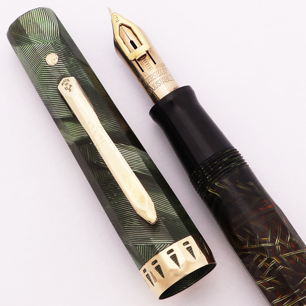 Wahl Doric II Gold Seal Fountain Pen (1930s) - Green Hatch
