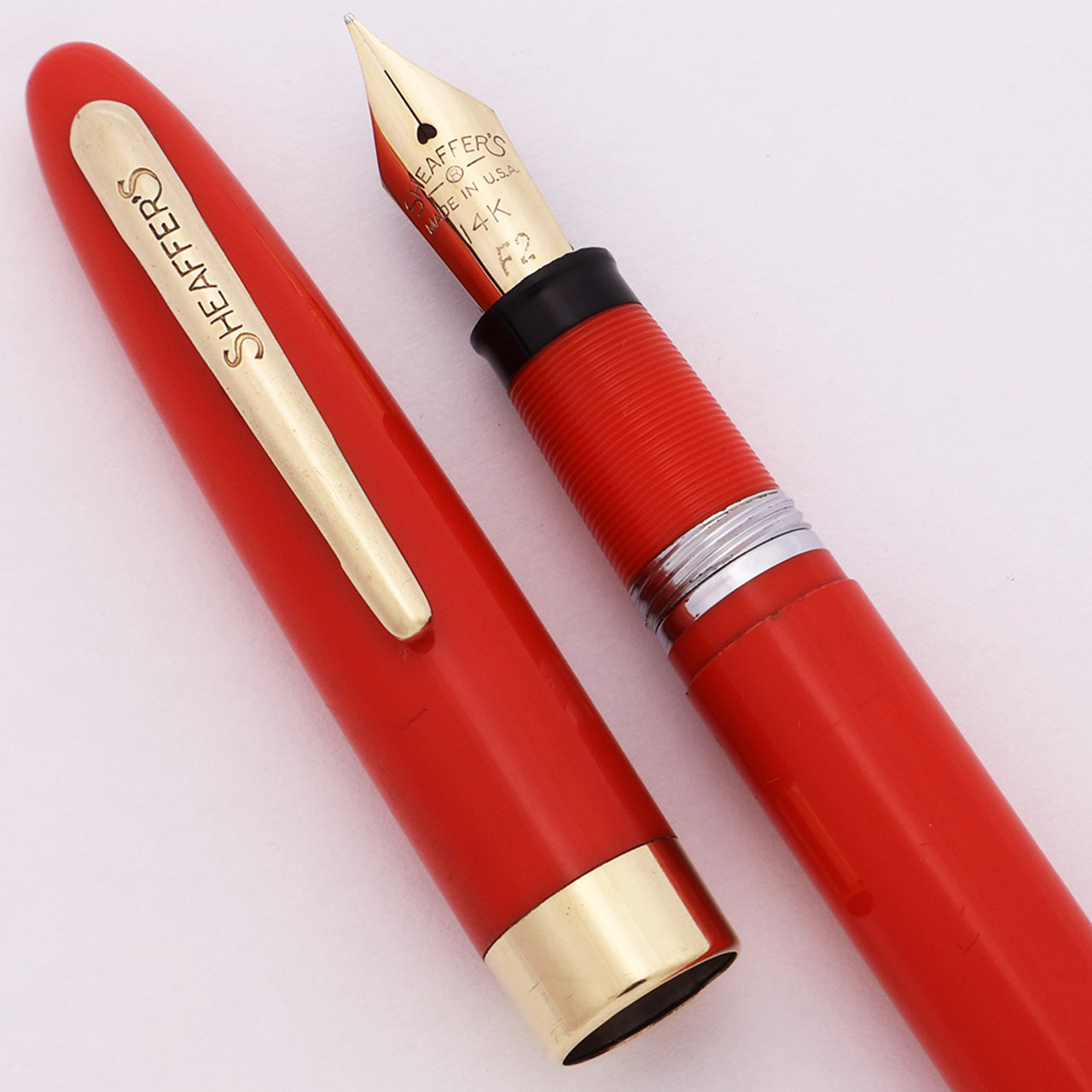 直営店に限定 Sheaffer Vermillion - (1950s) Pen Fountain Snorkel Admiral 筆記具
