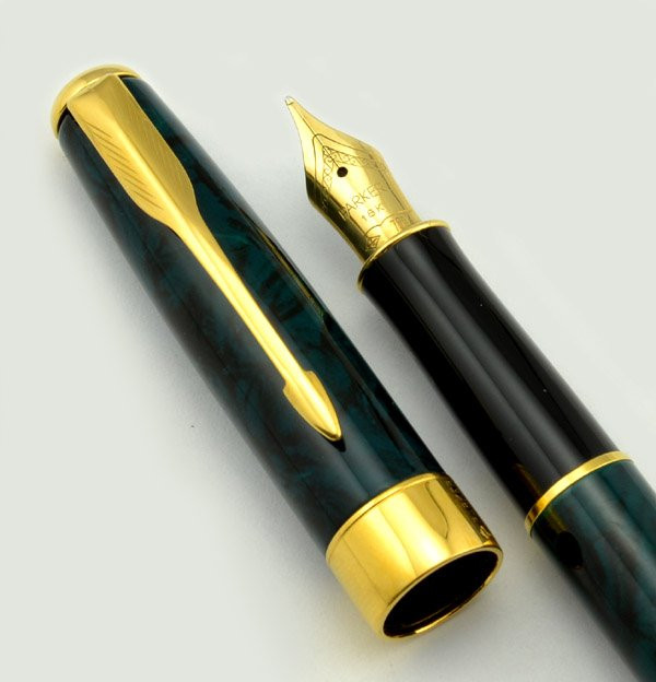 Parker SONNET 1998 Fountain Pen - Premier Green Laque, 18k Medium Nib (Mint in Box)