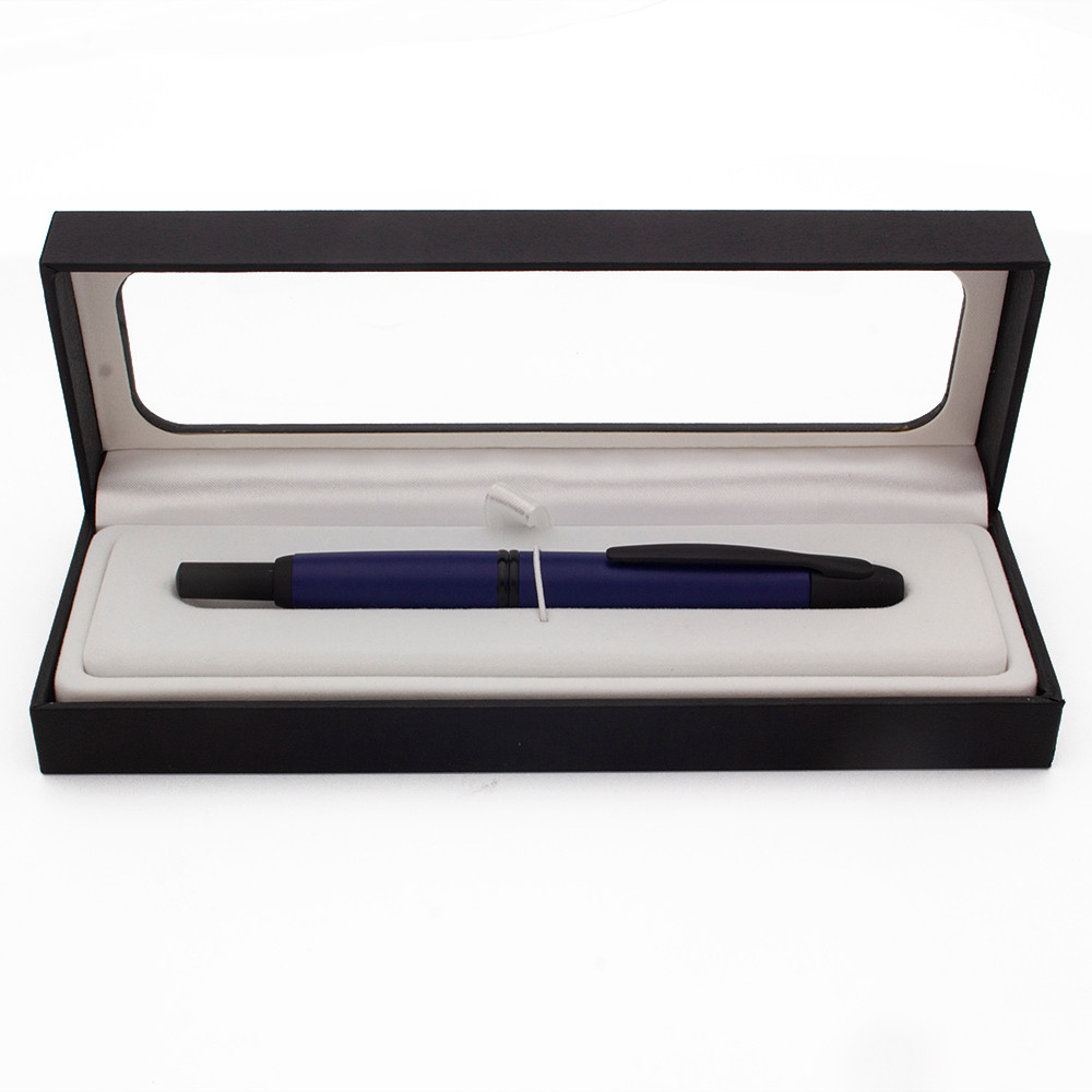 Pilot (Namiki) Vanishing Point (2014) - Blue Matte w Black Trim, Extra-Fine 18k Nib (New in Box)