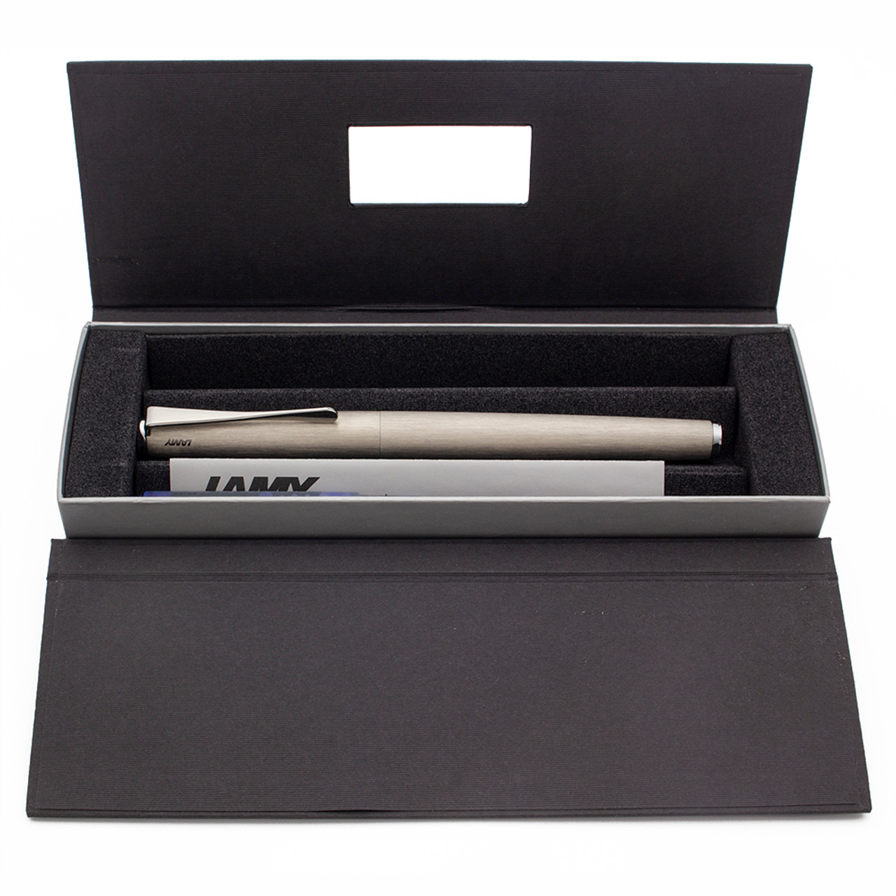 Lamy Studio Fountain Pen - Stainless Steel, C/C, Extra-Fine Steel Nib (Mint in Box, Works Well)