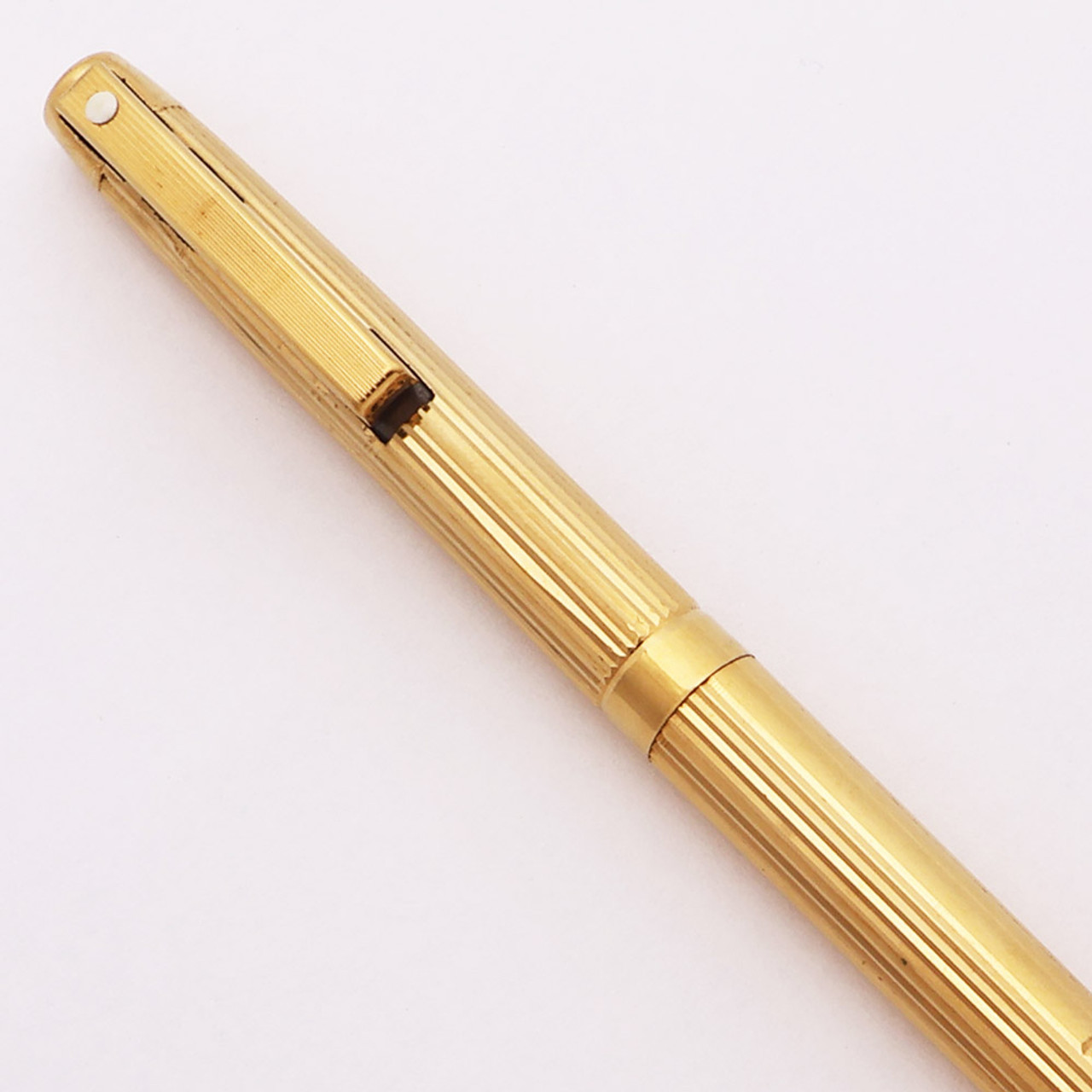 Sheaffer Imperial Ballpoint (797 Prototype? 1970s) - Gold Lined, Reminder Clip (Excellent, Works Well)