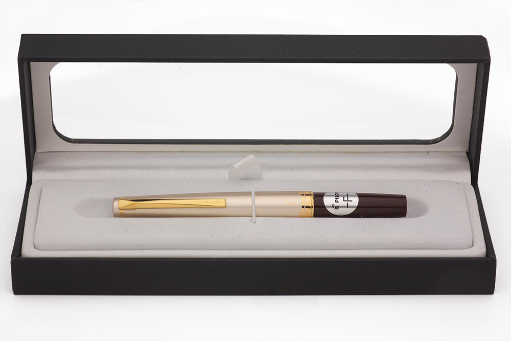 Pilot E95S Pocket Fountain Pen (2020) - Burgundy & Ivory, 14k Fine Nib (Near Mint in Box, Works Well)